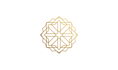 Mandala decorative element illustration. Geometric logo template