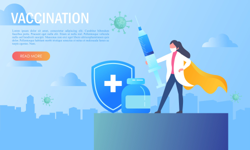 Doctor are fighting coronavirus infection illustration