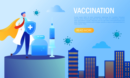 Doctor are fighting coronavirus infection illustration