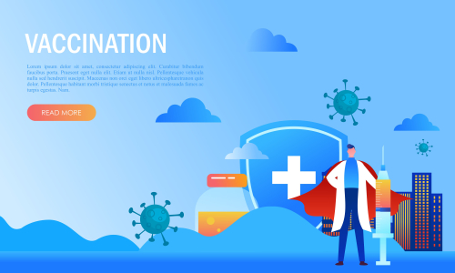 Doctor are fighting coronavirus infection illustration