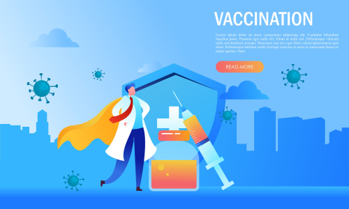 Doctor are fighting coronavirus infection illustration