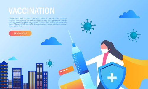 Doctor are fighting coronavirus infection illustration