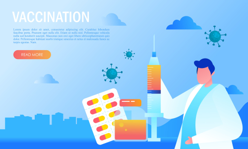 Doctor are fighting coronavirus infection illustration