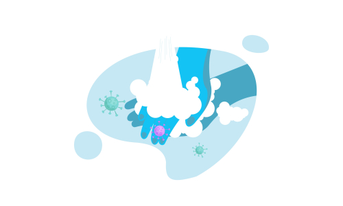 Wash your hands illustration in spanish illustration