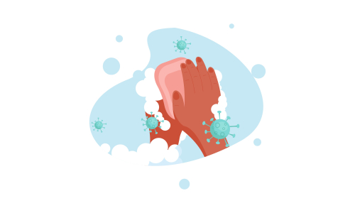 Wash your hands illustration in spanish illustration