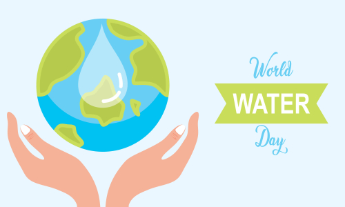 World water day, prevent water waste illustration