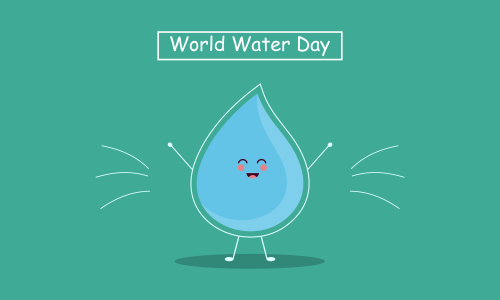 World water day, prevent water waste illustration