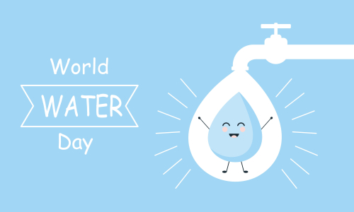 World water day, prevent water waste illustration