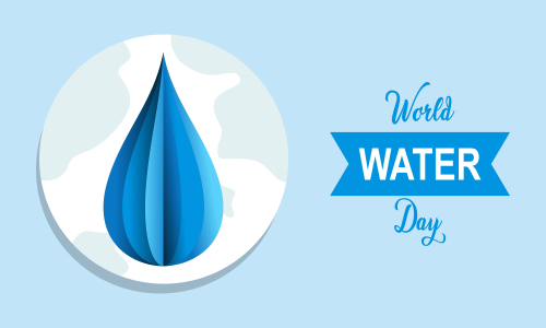 World water day, prevent water waste illustration