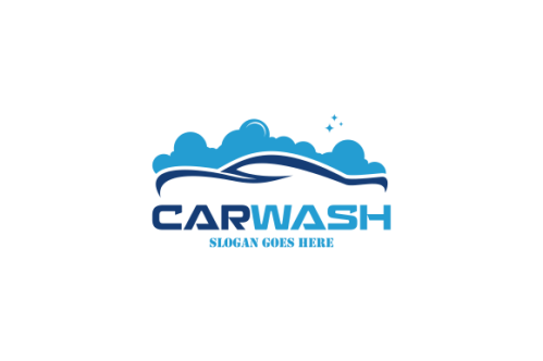 Flat car wash logo background. Best logo