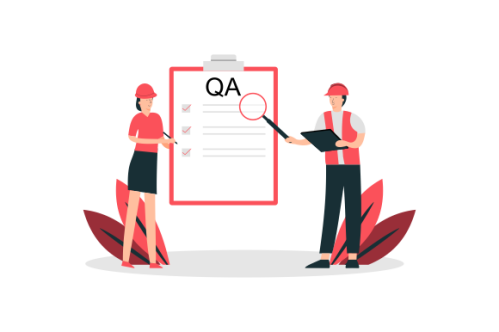 Qa engineers concept illustration. Quality control engineers illustration