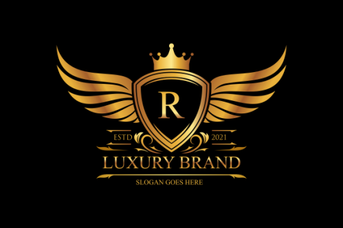 Luxury gold, royal brand, monogram luxury logo