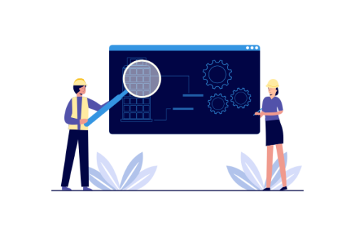 Qa engineers concept illustration. Quality control engineers illustration