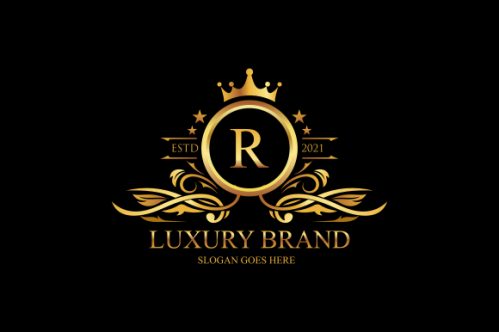 Luxury gold, royal brand, monogram luxury logo
