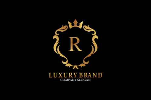Luxury gold, royal brand, monogram luxury logo