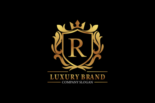 Luxury gold, royal brand, monogram luxury logo