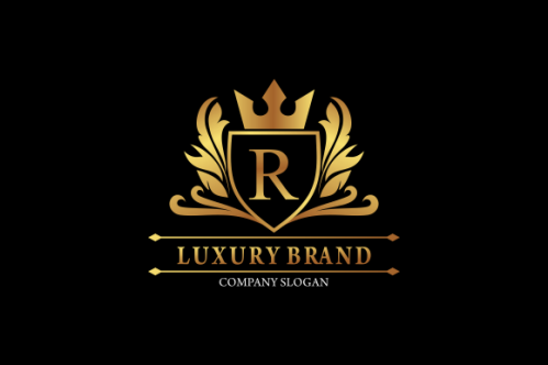 Luxury gold, royal brand, monogram luxury logo
