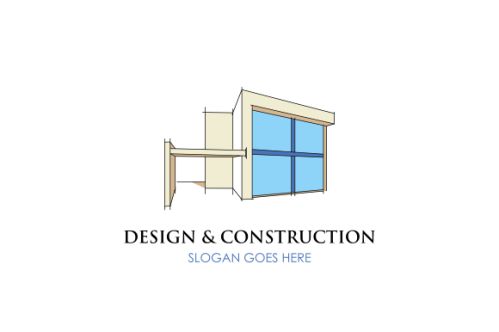 Construction and design logo. Real estate logo