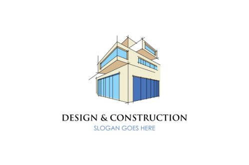 Construction and design logo. Real estate logo