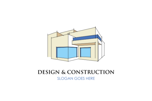 Construction and design logo. Real estate logo