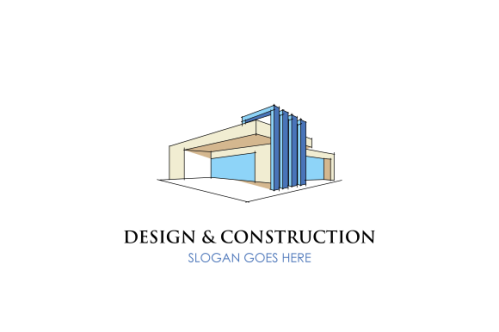Construction and design logo. Real estate logo