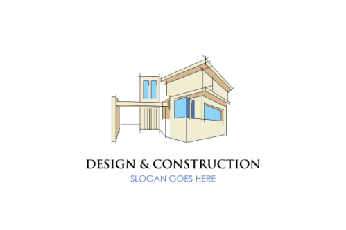 Construction and design logo. Real estate logo