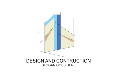 Construction and design logo. Real estate logo