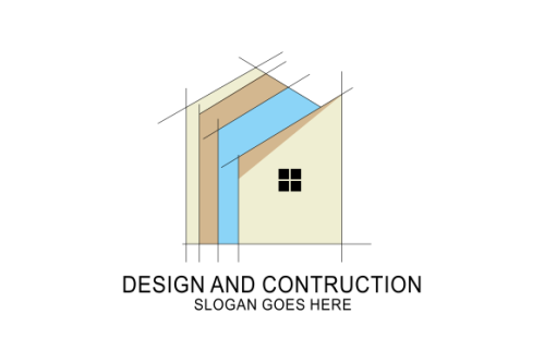 Construction and design logo. Real estate logo