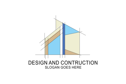 Construction and design logo. Real estate logo