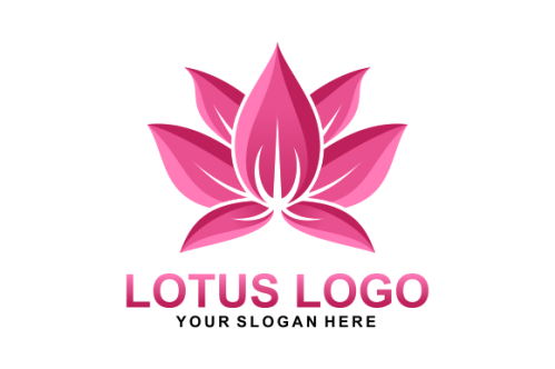 Lotus flower logo design template