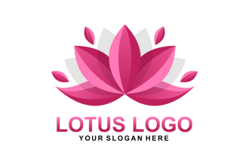 Lotus flower logo design template