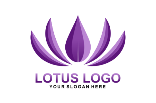 Lotus flower logo design template