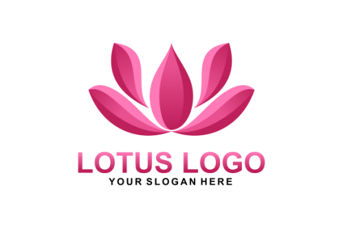 Lotus flower logo design template
