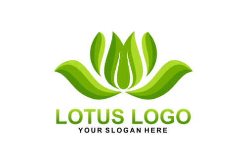 Lotus flower logo design template