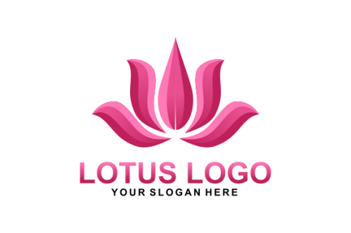 Lotus flower logo design template