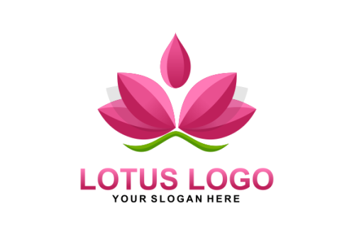 Lotus flower logo design template
