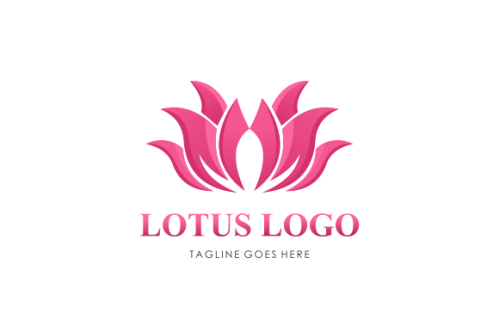 Lotus flower logo design template