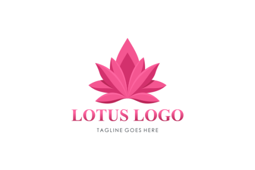 Lotus flower logo design template
