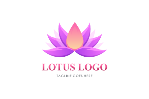 Lotus flower logo design template
