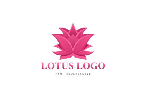 Lotus flower logo design template
