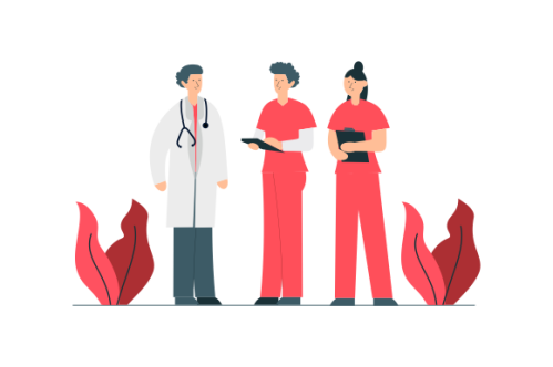 Health professional team concept illustration