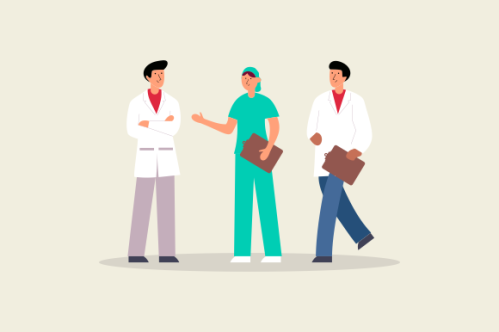 Health professional team concept illustration