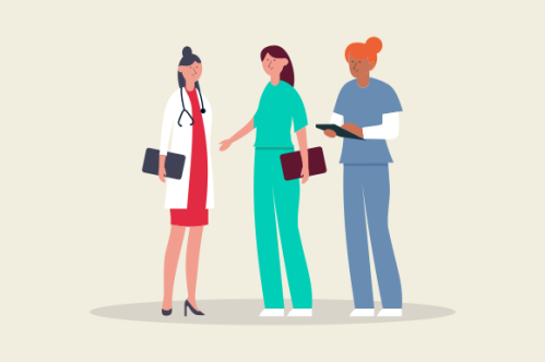 Health professional team concept illustration