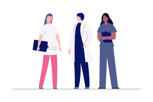 Health professional team concept illustration