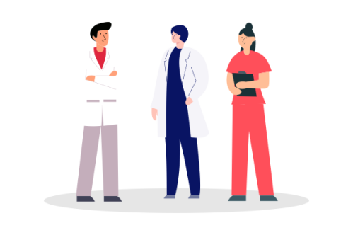 Health professional team concept illustration