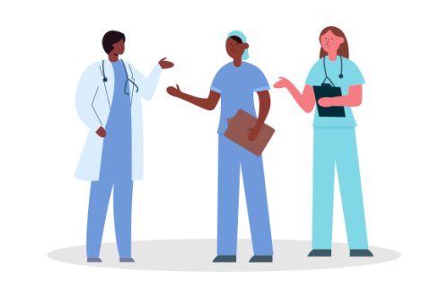 Health professional team concept illustration