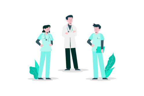 Health professional team concept illustration