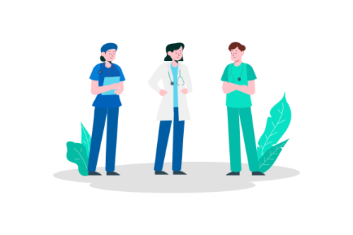 Health professional team concept illustration