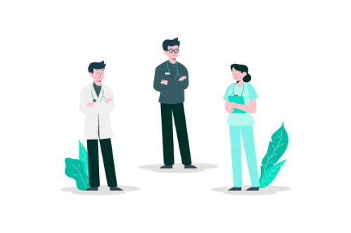 Health professional team concept illustration