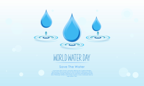 World water day, prevent water waste illustration